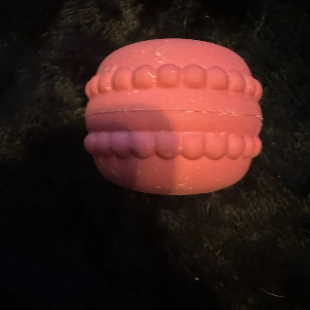 Bark Box Superchewer M- L macaroon cookie dog toy NEW wacky bounce solid rubber